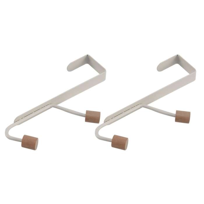 4pcs Punch-free Carbon Steel Door Rear Hook Clip-on Two-link Hook