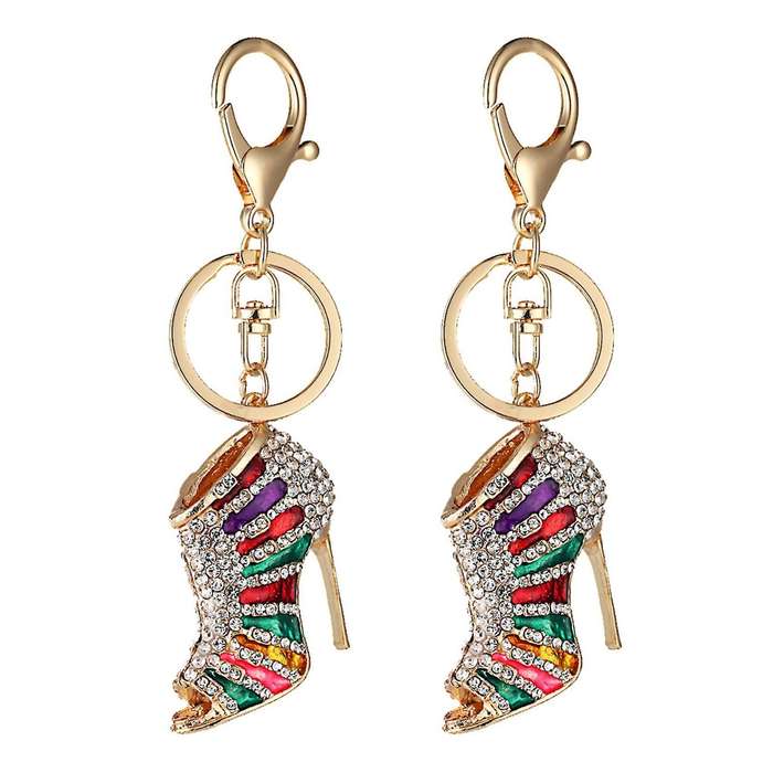 Keychains Rhinestone Keyring Women Handbag Key Bag Pendant Jewelry