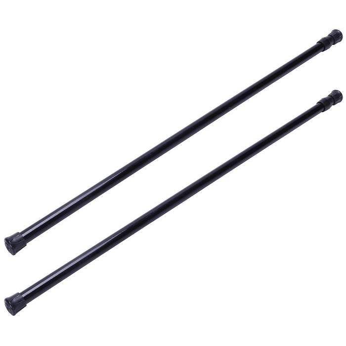 Telescopic Spring Tension Curtain Rail Pole Rods,55-90cm,black