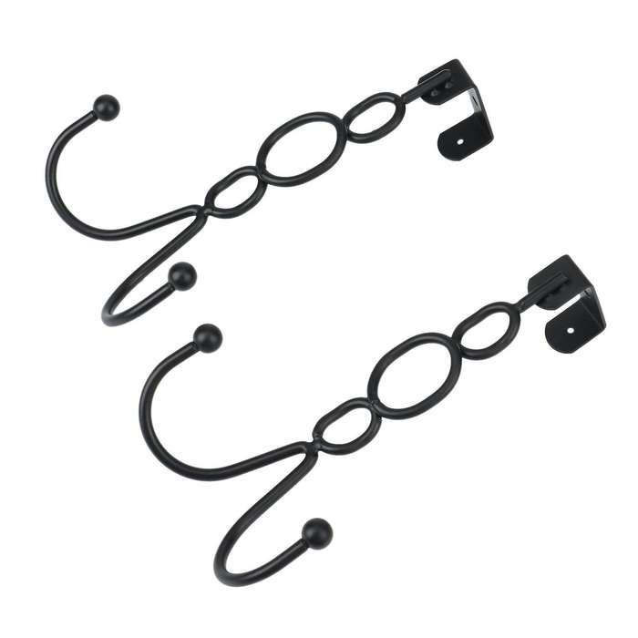 2 Pack Heavy Duty Over Door Double Hooks for Hanging Towels,clothes