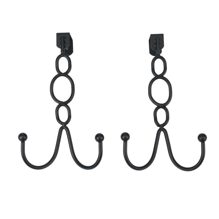 2 Pack Heavy Duty Over Door Double Hooks for Hanging Towels,clothes