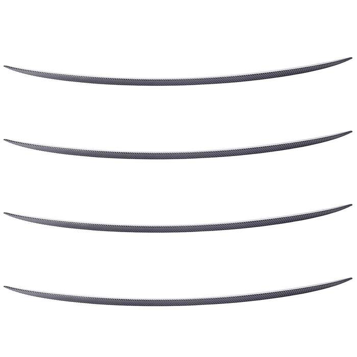 4x Carbon Fiber Rear Window Waterproof Spoiler Trunk for Tesla