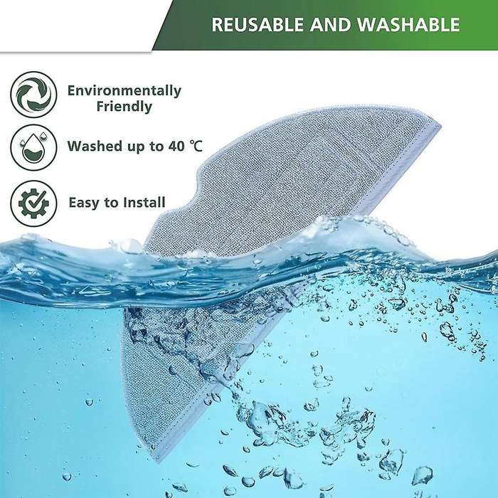 Mop Cloth Pads Compatible for Xiaomi Roborock S7 T7s T7plus Vacuum