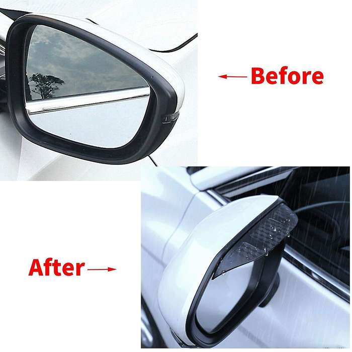 Rearview Mirror Rain Eyebrow Cover Trim for Toyota Land Cruiser 16-20