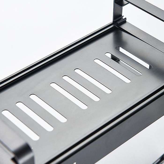 Large Sponge Holder Kitchen Sink Caddy Rack with Drain Tray B