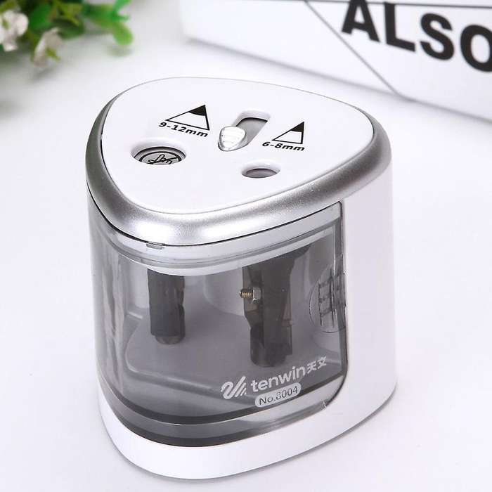 Tenwin Pencil Sharpener Electric, Mechanical Blade Container Battery
