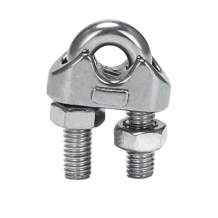 M6 1/4 Inch U-shape Bolt Saddle Clamps Cable Wire Rope Clips 4 Pcs