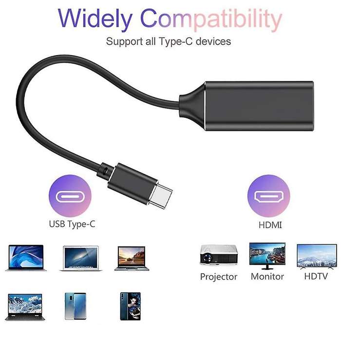 Usb C to Hdmi Adapter, 4k Tv for Samsung Galaxy /huawei Mate 20 P20