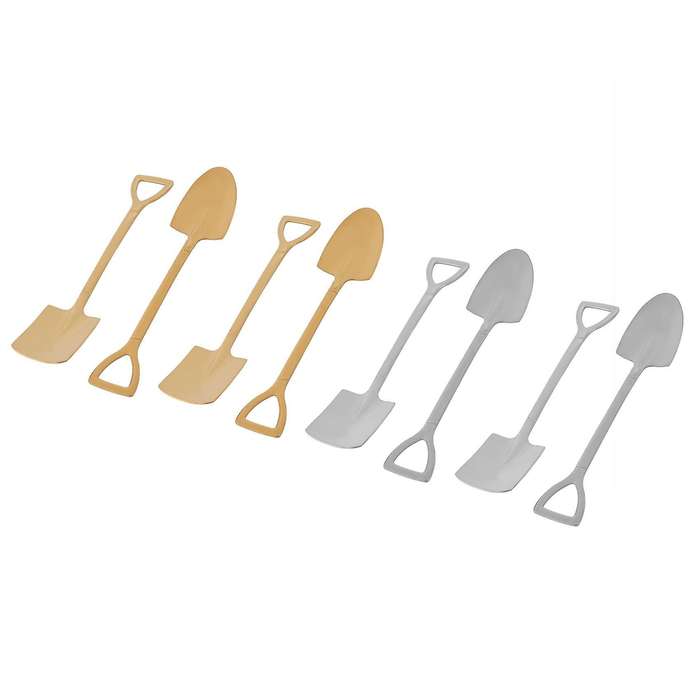 Dessert Spoons Set Shovel Shaped Stainless Steel Spoons ,a