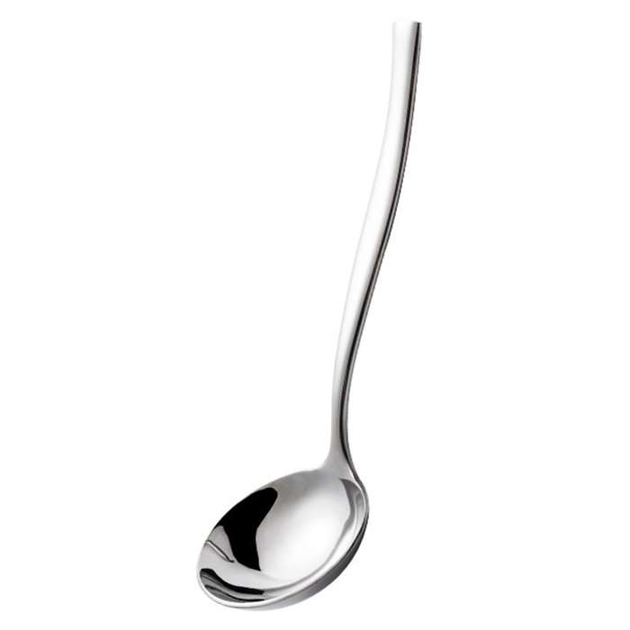 Stainless Steel Roundhead Dessert Spoon Long Handle Spoon Soup Bright