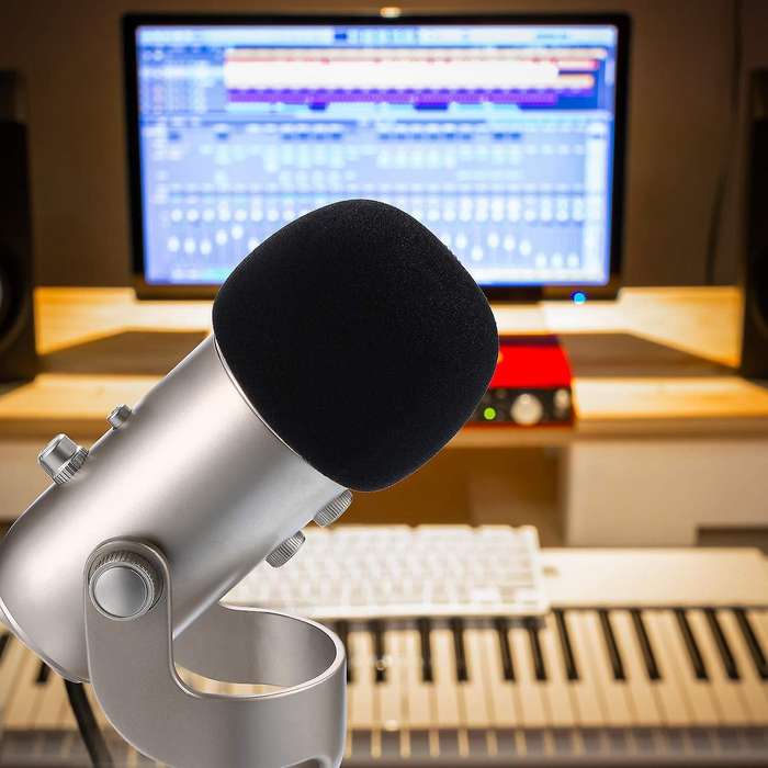 Mic Cover Sponge for Blue Yeti, Yeti Pro Condenser (black, 3 Pack)