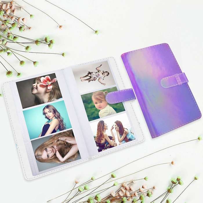 96 Pockets Mini Photo Album for Fujifilm Instax Mini Camera,purple