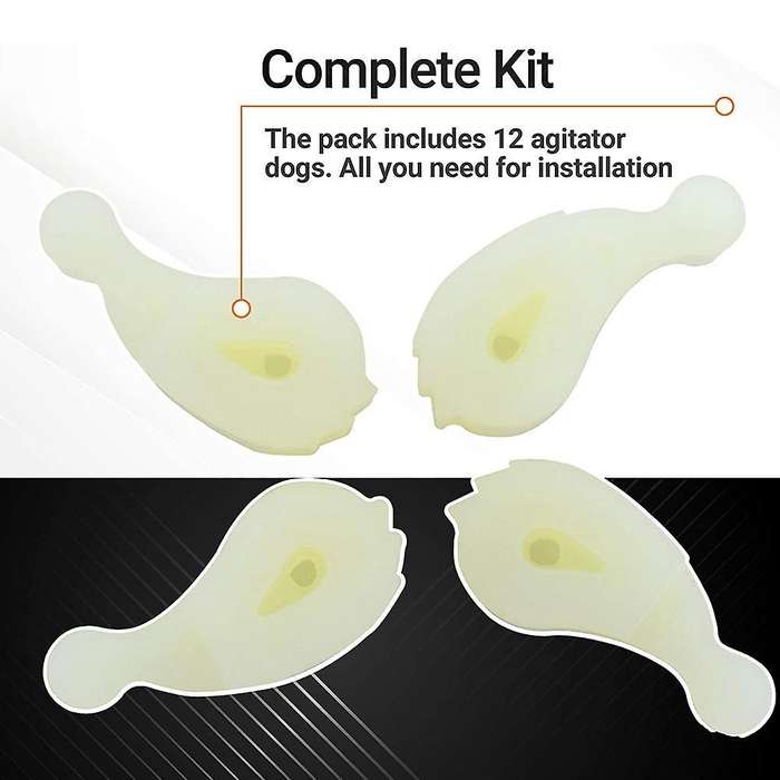 12 Pack 80040 Washer Agitator Dogs Kit for Whirlpool & Kenmore
