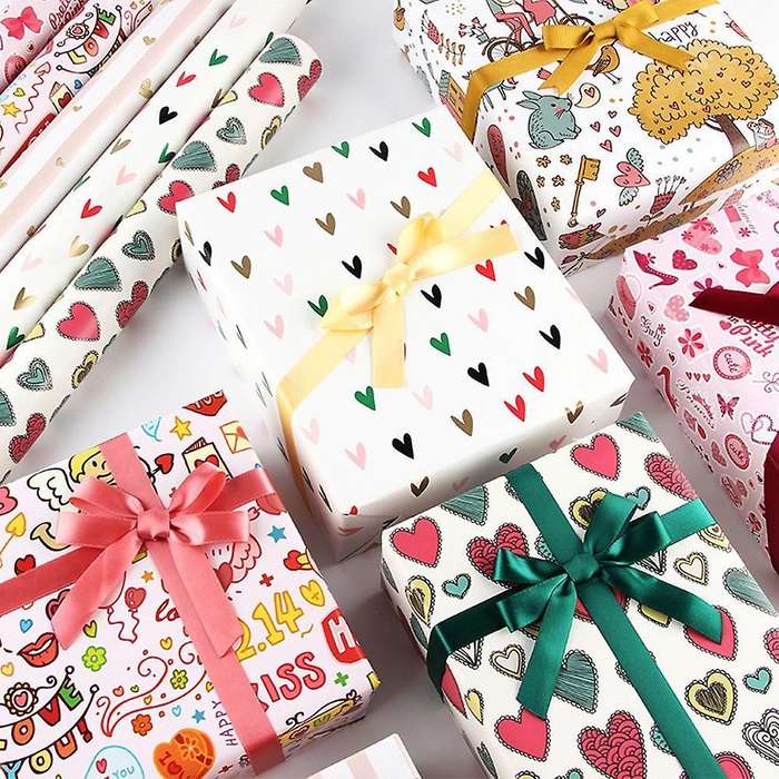 6 Sheets Gift Wrapping Paper,wrapping Paper with 6 Different Patterns