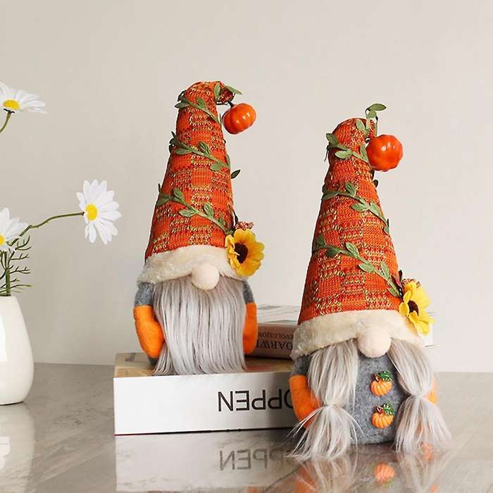 Sunflower Doll Decor, Handmade Faceless Doll for Home Decoration, B