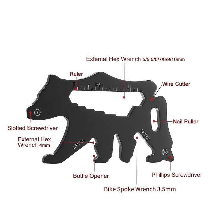 22-in-1 Snowflake Multitool with Multitool Card Snowflake Wrench E