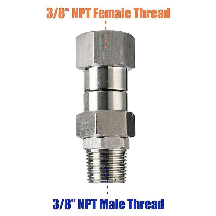 3/8inch Npt Male Thread Fitting,for Pressure Washer (stainless Steel)