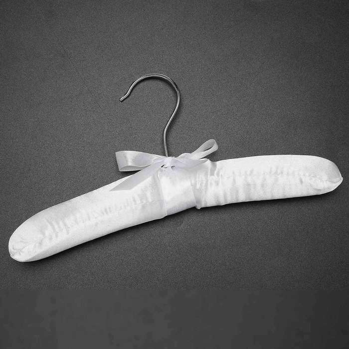 5pcs Luxury Satin-padded Children's Clothes Kids' Cloth Hook Hanger Wardrobe Organiser--white