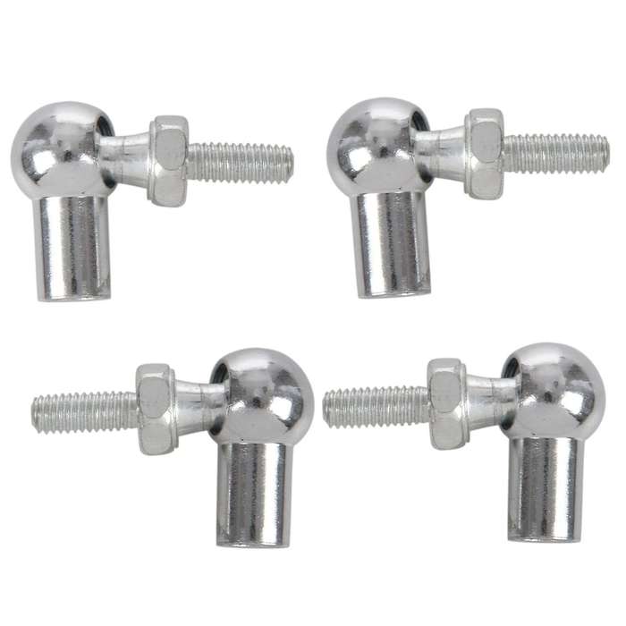 6mm Male Female Thread L Shaped Ball Joint Rod End Bearings 4pcs