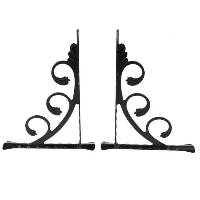 2pcs Wall Mounted L Shaped Angle Bracket Multifuntional Brace Shelf M