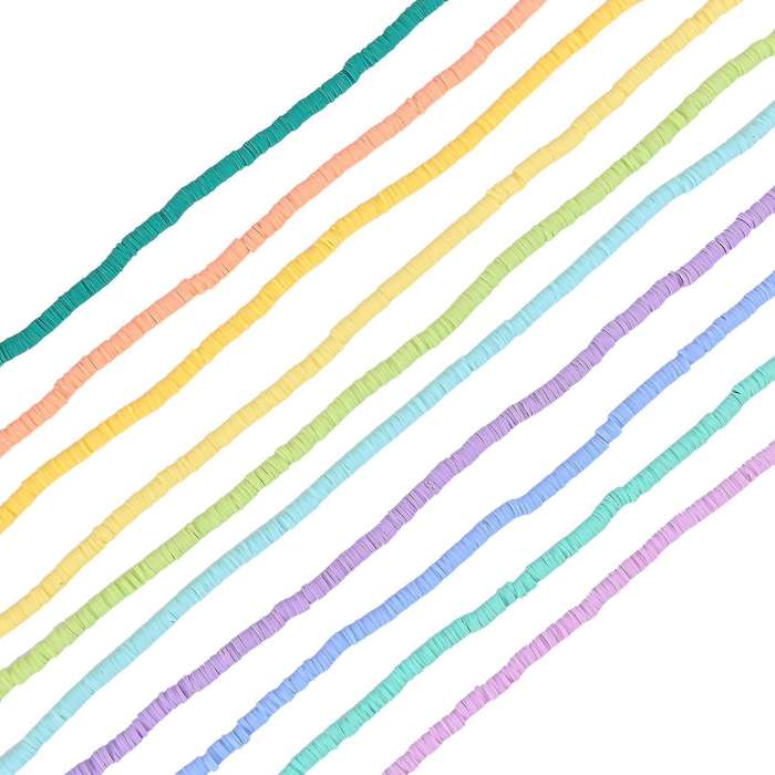 Polymer Gasket 6mm Disc Flat Bead for Surfer Necklace Bracelet Making