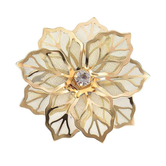 12pcs Alloy Flower Design Napkin Rings for Wedding Receptions