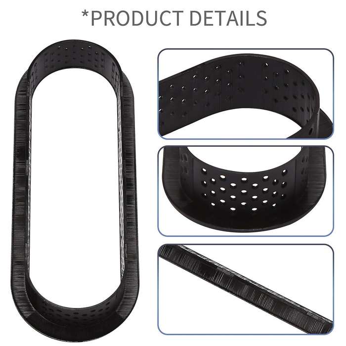 6pcs Oval Tart Rings Heat-resistant Perforated Cake Mousse Ring