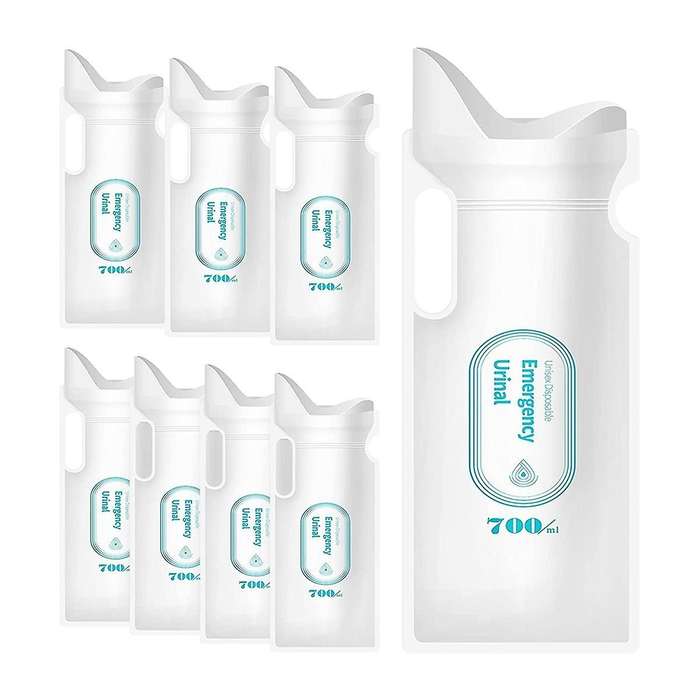 8pcs Disposable Urine Bags, 700ml Urine Bags for Man, Women