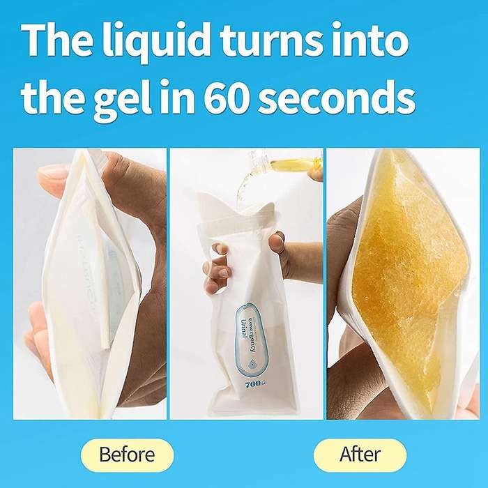 8pcs Disposable Urine Bags, 700ml Urine Bags for Man, Women
