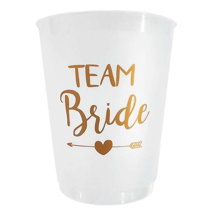 12pcs Team Bride Plastic Cup Hen Party Translucent Cups Set