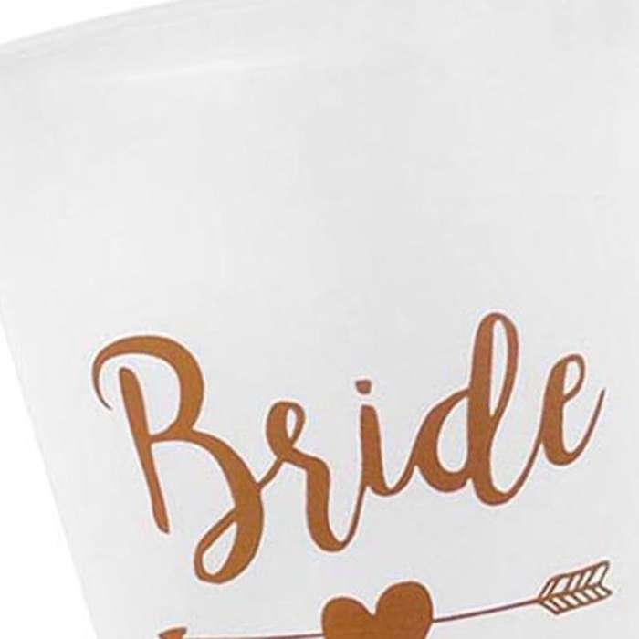 12pcs Team Bride Plastic Cup Hen Party Translucent Cups Set