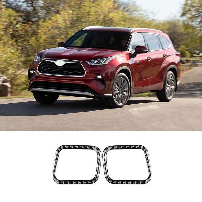 For Toyota Highlander 15-21 Carbon Fiber Air Vent Outlet Frame Cover