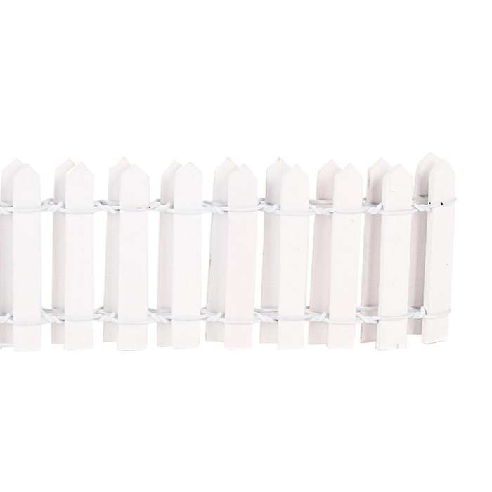 2pcs Wooden Fencing Wood Barrier Diy Mini Landscape Fairy White
