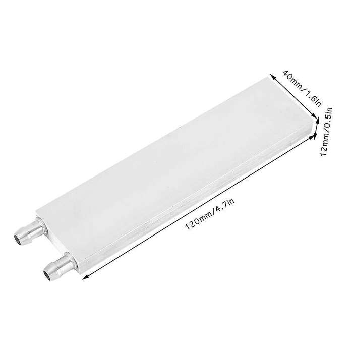 Aluminum Water Cooling Block 120x40x12mm for Computer Cpu Radiator
