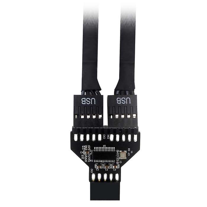 9pin Header Splitter Male 1 to 2 Female Extension Cable Connector
