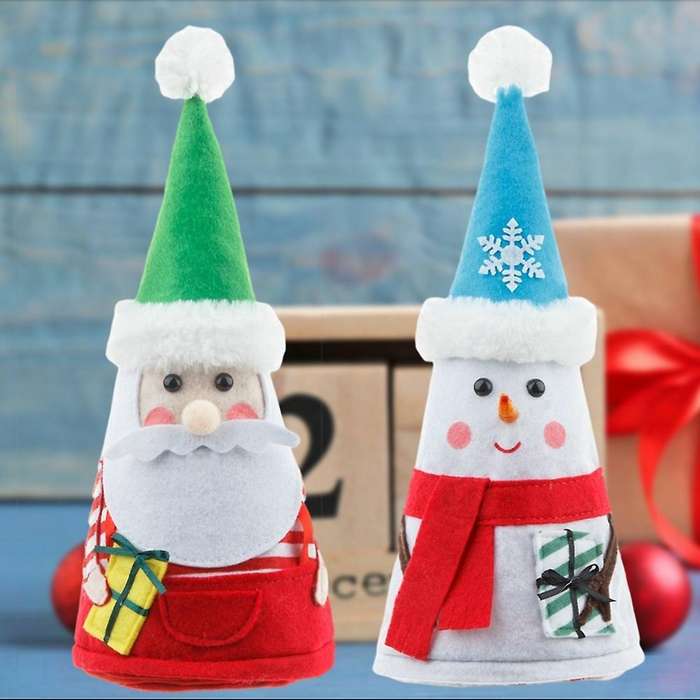 Creative Cartoon Christmas Stocking Santa Claus Snowman Gift Bag