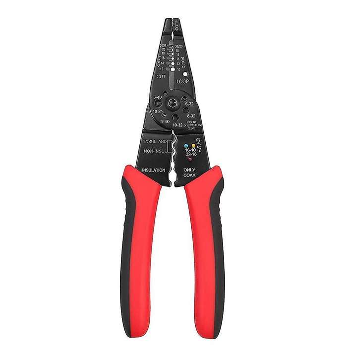 8 Inch Wire Stripper Crimper Cutter 10-22 Awg Multi-function Tool Kit