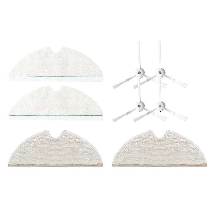 8pcs for Roborock T8/ Q7 Max / Max+ Washable Mop Cloth Side Brush
