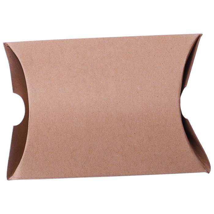 52x Wedding Favor Box Paper Pillow Party Cake Candy Bag Brown