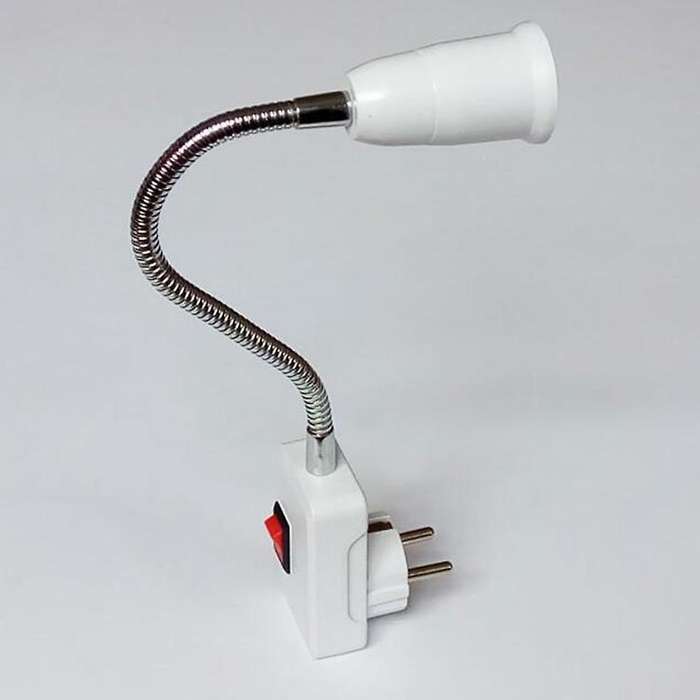 E27 Adjustable Rotating Flexible Extension Lamp Base Adapter Eu Plug