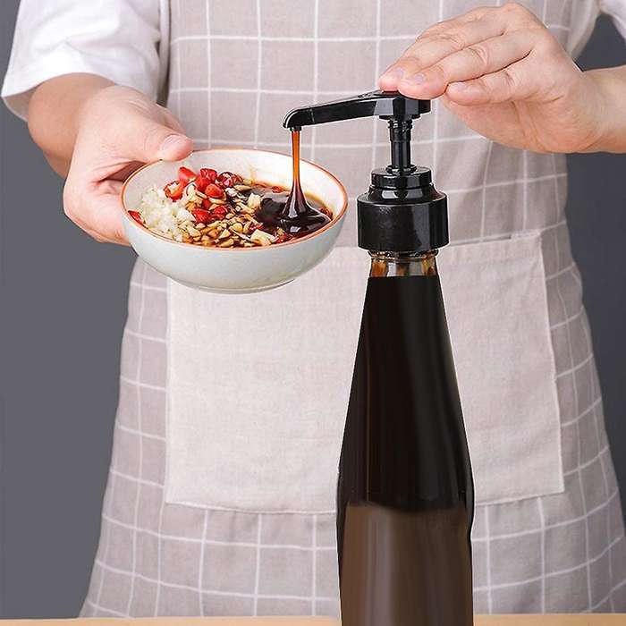 8pcs Syrup Bottle Nozzle Pressure Oil Sprayer Household Plastic Pump