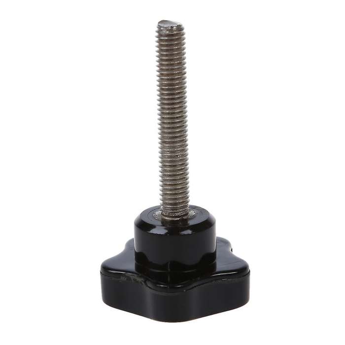 M8 X 50mm Thread Replacement Star Hand Knob Tightening Screw Black Silver Tone