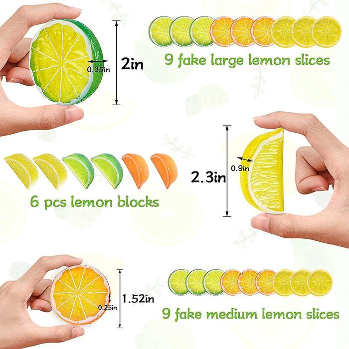 Simulation Lemon Slices Plastic Lemon Slice, Simulation Fake Lemons