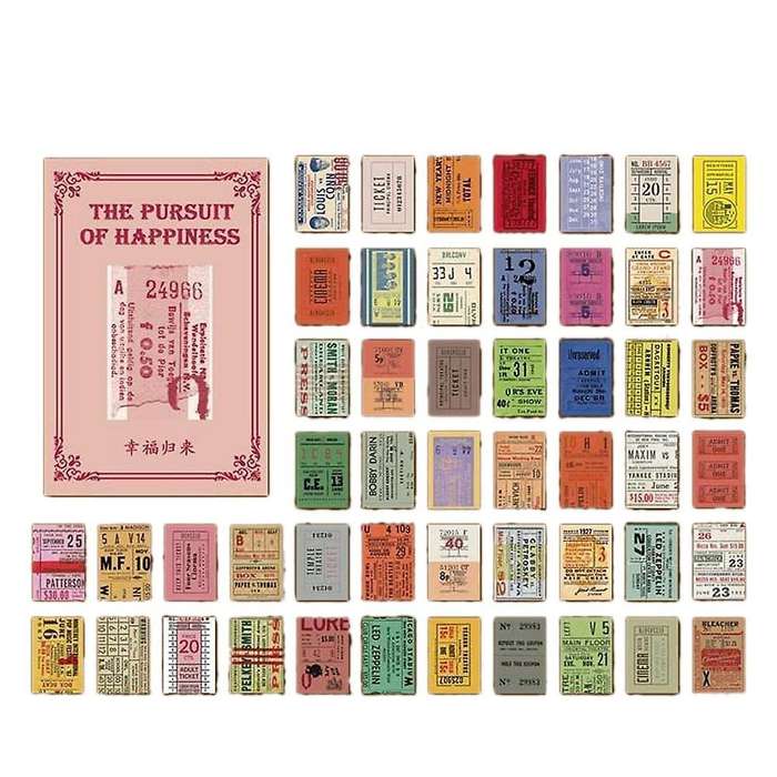 Vintage Scrapbooking Paper Collection Phone Decoration Scrapbook E