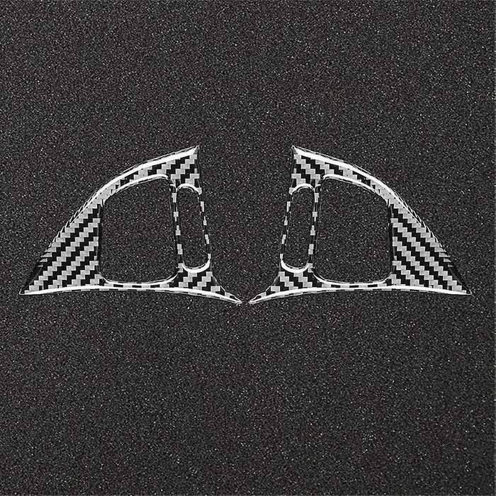 Carbon Fiber Car Steering Wheel Panel Switch Button Cover Trim
