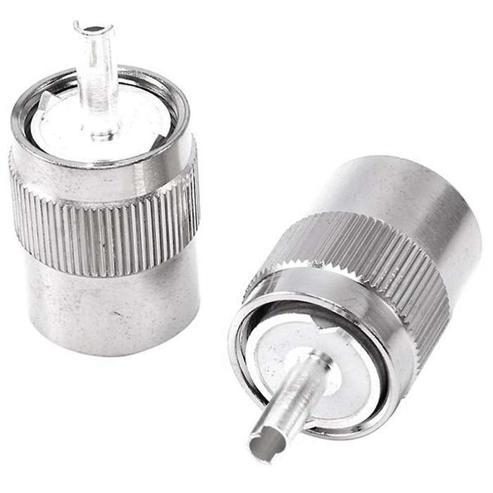 5pcs Connector Uhf Male Pl259 Plug Solder Rg58 Rg142 Lmr195