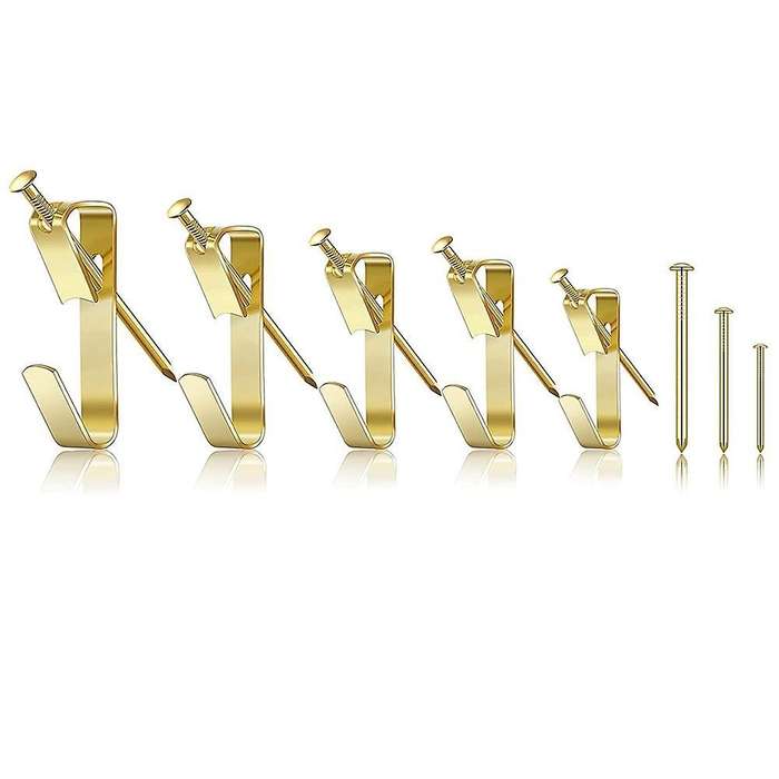 Picture Hooks Kit,golden Wall Hangers,nails for Hanging Pictures