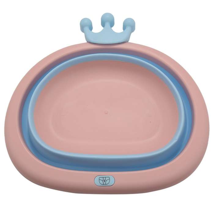 Newborn Baby Foldable Bath Tub Baby Shower Tubs Face Basin Blue