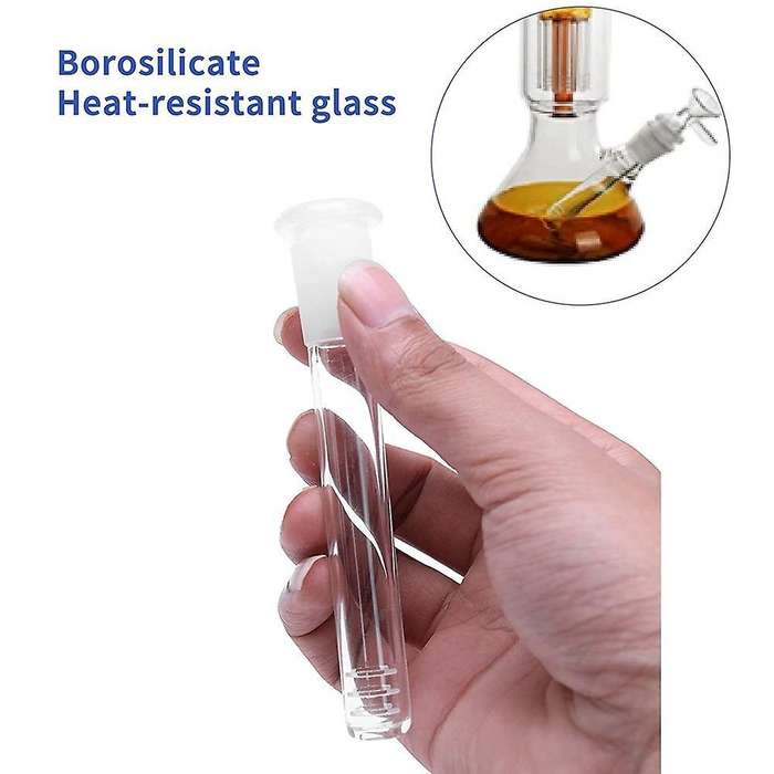 3 Pack 18mm By 14mm Stem Clear Scientific Glass Tube Adapter(3.5inch)