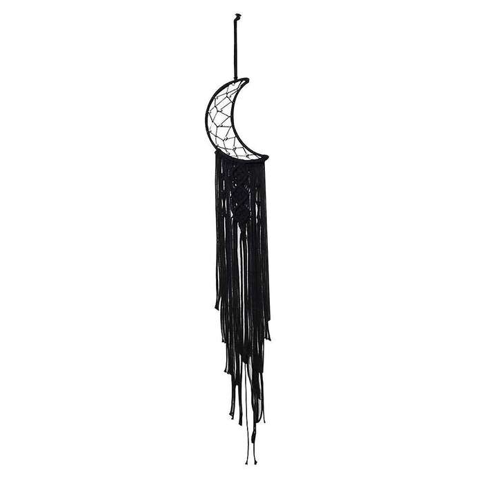 Macrame Boho Black Moon Dream Catcher,nursery Decor Finds Wall Decor